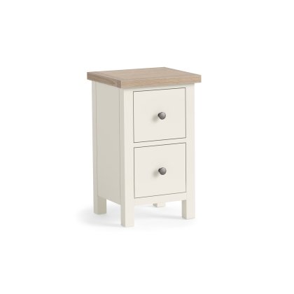 Modern Country Painted Oak Coconut White Narrow Bedside Table Modern Country Painted Oak Coconut White Narrow Bedside Table