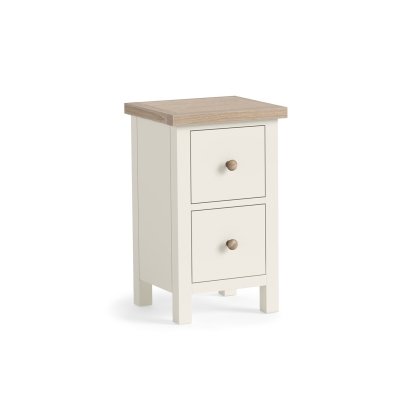 Modern Country Painted Oak Coconut White Narrow Bedside Table Modern Country Painted Oak Coconut White Narrow Bedside Table
