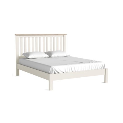 Modern Country Painted Oak Coconut White Bed Frame Modern Country Painted Oak Coconut White Bed Frame