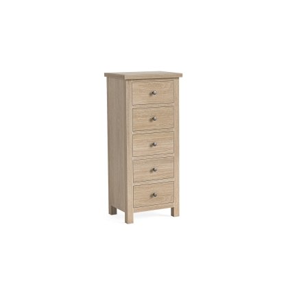 Modern Country Oak 5 Drawer Tall Chest of Drawers Modern Country Oak 5 Drawer Tall Chest of Drawers