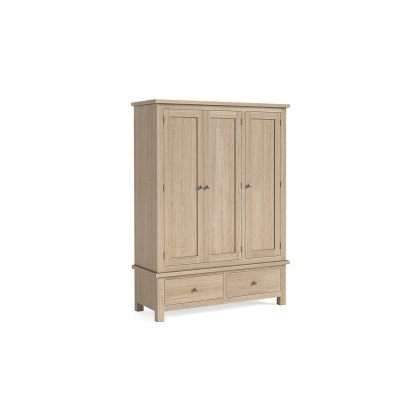 Modern Country Oak Triple Wardrobe Modern Country Oak Triple Wardrobe