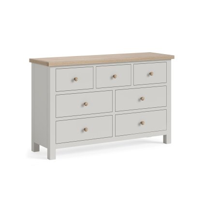 Modern Country Painted Oak Stone Grey 3 Over 4 Chest of Drawers Modern Country Painted Oak Stone Grey 3 Over 4 Chest of Drawers