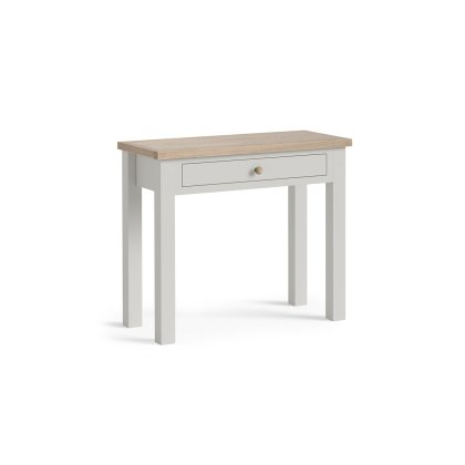 Modern Country Painted Oak Stone Grey Single Drawer Dressing Table Desk Modern Country Painted Oak Stone Grey Single Drawer Dressing Table Desk