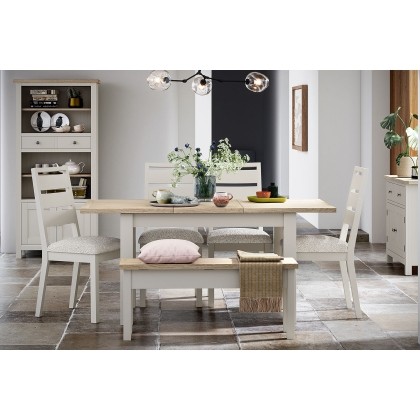 Modern Country Painted Oak Coconut White Extending Dining Table Modern Country Painted Oak Coconut White Extending Dining Table