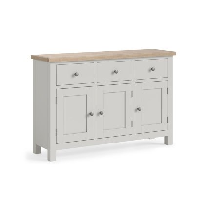 Modern Country Painted Oak Stone Grey Large Sideboard Modern Country Painted Oak Stone Grey Large Sideboard