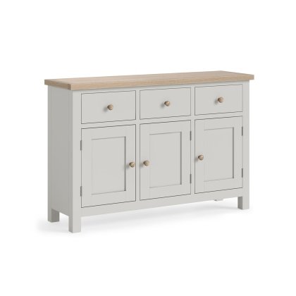 Modern Country Painted Oak Stone Grey Large Sideboard Modern Country Painted Oak Stone Grey Large Sideboard