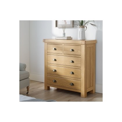 Normandy Chunky Country Oak 2 Over 3 Chest of Drawers Normandy Chunky Country Oak 2 Over 3 Chest of Drawers