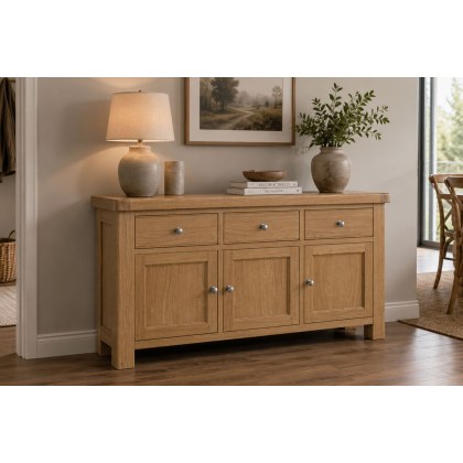 Normandy Chunky Country Oak Large Sideboard Normandy Chunky Country Oak Large Sideboard