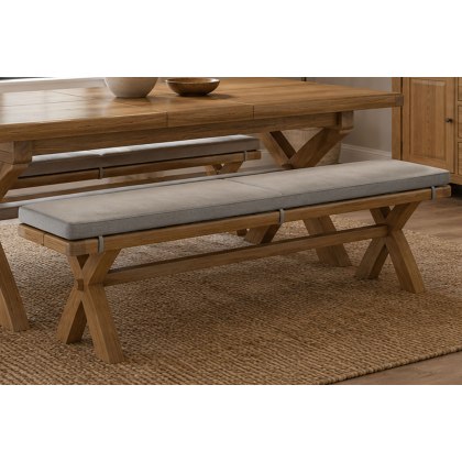Normandy Chunky Country Oak Cross-Leg Dining Bench Normandy Chunky Country Oak Cross-Leg Dining Bench
