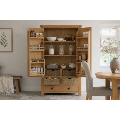 Normandy Chunky Country Oak Larder Unit Normandy Chunky Country Oak Larder Unit