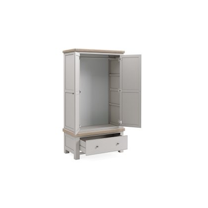 Salcombe Painted Oak Stone Grey Gents Wardrobe Salcombe Painted Oak Stone Grey Gents Wardrobe
