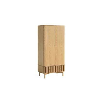Soho Natural Oak Slatted Gents Wardrobe Soho Natural Oak Slatted Gents Wardrobe