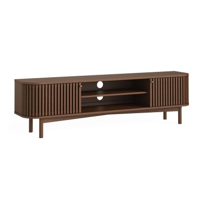 Soho Brown Oak Slatted Large TV Unit Soho Brown Oak Slatted Large TV Unit