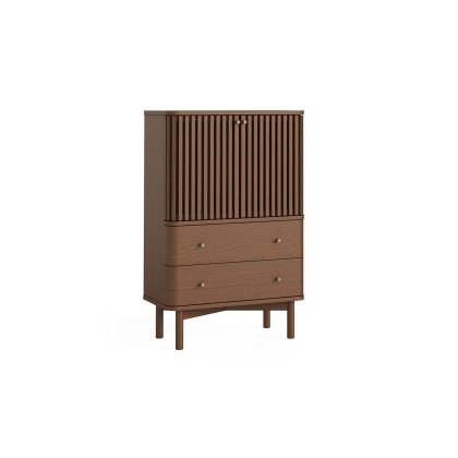 Soho Brown Oak Slatted Shoe Cabinet Soho Brown Oak Slatted Shoe Cabinet