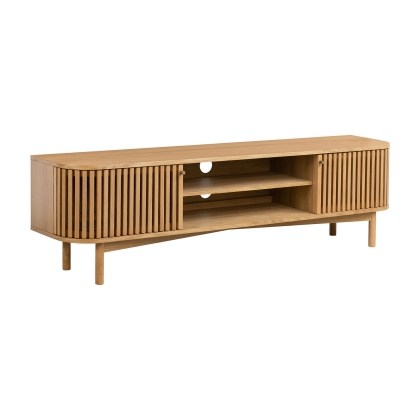 Soho Natural Oak Slatted Large TV Unit Soho Natural Oak Slatted Large TV Unit