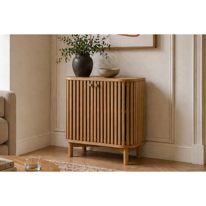 Soho Natural Oak Slatted Cupboard Soho Natural Oak Slatted Cupboard