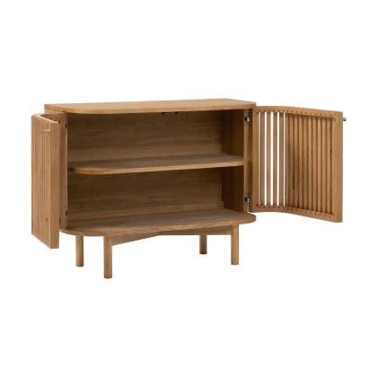 Soho Natural Oak Slatted Small Sideboard Soho Natural Oak Slatted Small Sideboard