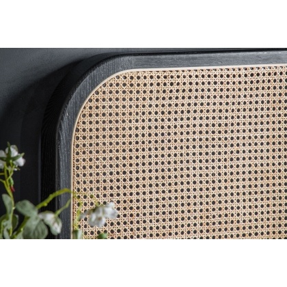 Gallery Direct Skylar Rattan Bedframe in Black Oak Finish Gallery Direct Skylar Rattan Bedframe in Black Oak Finish