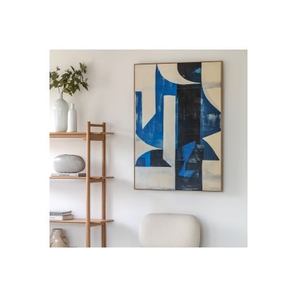 Gallery Direct Cobalt Abstract Framed Canvas 900x1200mm Gallery Direct Cobalt Abstract Framed Canvas 900x1200mm