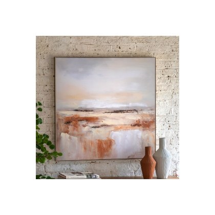Gallery Direct Warm Haze Framed Canvas 1000x1000mm Gallery Direct Warm Haze Framed Canvas 1000x1000mm