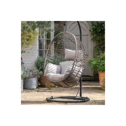 Gallery Direct Adanero Outdoor Rattan Hanging Chair Gallery Direct Adanero Outdoor Rattan Hanging Chair