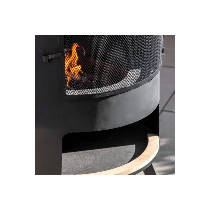 Gallery Direct Foligno Outdoor Chiminea with Pizza Shelf Gallery Direct Foligno Outdoor Chiminea with Pizza Shelf