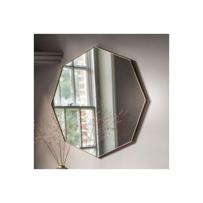 Gallery Direct Bowie Octagon Mirror Champagne 800x800mm Gallery Direct Bowie Octagon Mirror Champagne 800x800mm