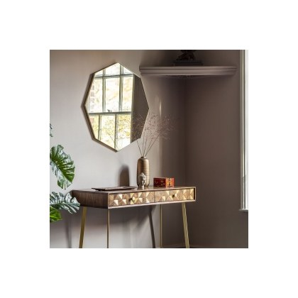 Gallery Direct Bowie Octagon Mirror Champagne 800x800mm Gallery Direct Bowie Octagon Mirror Champagne 800x800mm