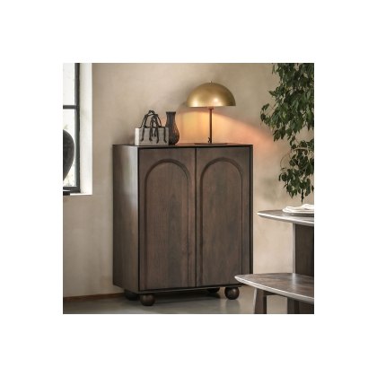 Gallery Direct Arc Walnut Mango Wood Cupboard Gallery Direct Arc Walnut Mango Wood Cupboard