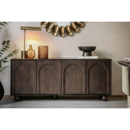 Gallery Direct Arc Walnut Mango Wood Large Sideboard Gallery Direct Arc Walnut Mango Wood Large Sideboard
