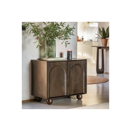 Gallery Direct Arc Walnut Mango Wood Small Sideboard Gallery Direct Arc Walnut Mango Wood Small Sideboard