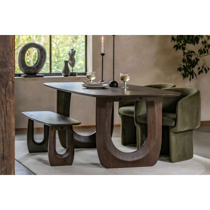 Gallery Direct Arc Walnut Mango Wood 200cm Dining Table Gallery Direct Arc Walnut Mango Wood 200cm Dining Table