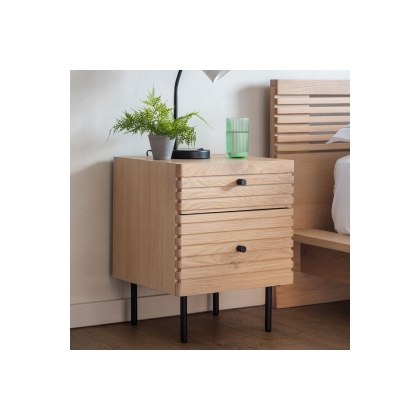 Gallery Direct Okayama Oak Bedside Table Gallery Direct Okayama Oak Bedside Table