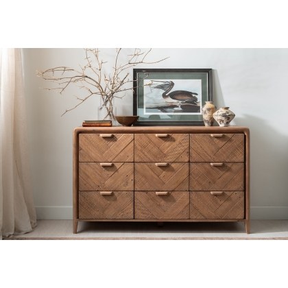 Atauro Reclaimed Wood 9 Drawer Wide Chest of Drawers Atauro Reclaimed Wood 9 Drawer Wide Chest of Drawers