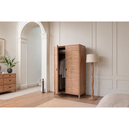 Jude Reclaimed Wood Double Wardrobe Jude Reclaimed Wood Double Wardrobe