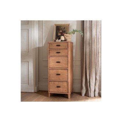 Jude Reclaimed Wood 5 Drawer Tall Chest Of Drawers Jude Reclaimed Wood 5 Drawer Tall Chest Of Drawers