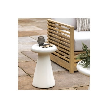 Gallery Direct Pavia Outdoor Cream Concrete Side Table Gallery Direct Pavia Outdoor Cream Concrete Side Table