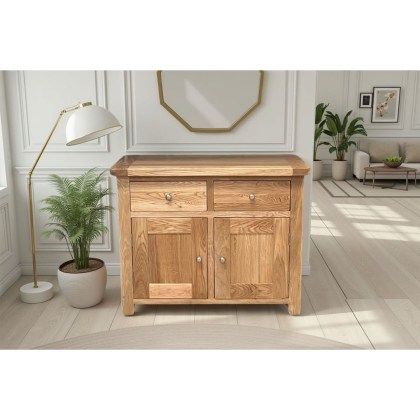 Largo Rustic Solid Oak Small Sideboard Largo Rustic Solid Oak Small Sideboard
