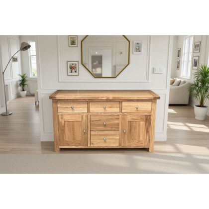 Largo Rustic Solid Oak Large Sideboard Largo Rustic Solid Oak Large Sideboard