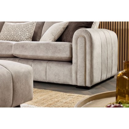 Glamour Plush Large 6 Seater Corner Sofa Glamour Plush Large 6 Seater Corner Sofa