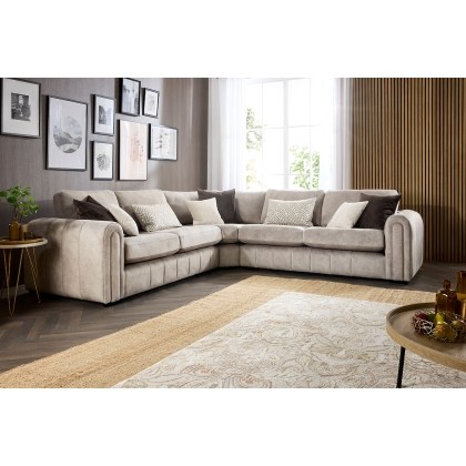 Glamour Plush Large 8 Seater Corner Sofa Glamour Plush Large 8 Seater Corner Sofa