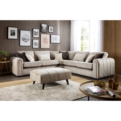 Glamour Plush Large 8 Seater Corner Sofa Glamour Plush Large 8 Seater Corner Sofa