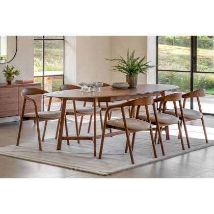 Gallery Direct Madrid Walnut Extending Dining Table Set & x6 Dining Chairs Gallery Direct Madrid Walnut Extending Dining Table Set & x6 Dining Chairs