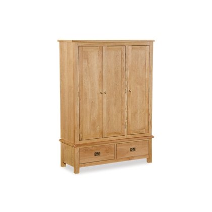 Salisbury Lite Oak Triple Wardrobe Salisbury Lite Oak Triple Wardrobe