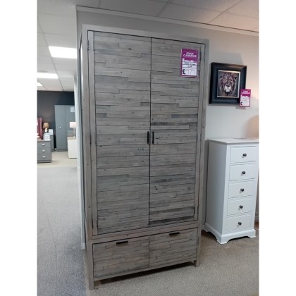 Ex-Display St Austell - Tuscan Springs Reclaimed Wood Double Wardrobe Ex-Display St Austell - Tuscan Springs Reclaimed Wood Double Wardrobe