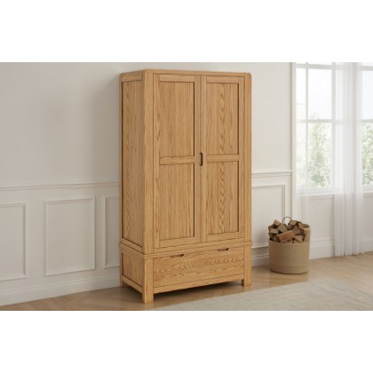 Bergen Solid Oak Gents Wardrobe Bergen Solid Oak Gents Wardrobe