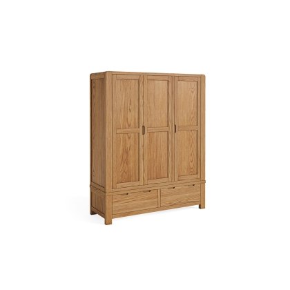 Bergen Solid Oak Triple Wardrobe Bergen Solid Oak Triple Wardrobe