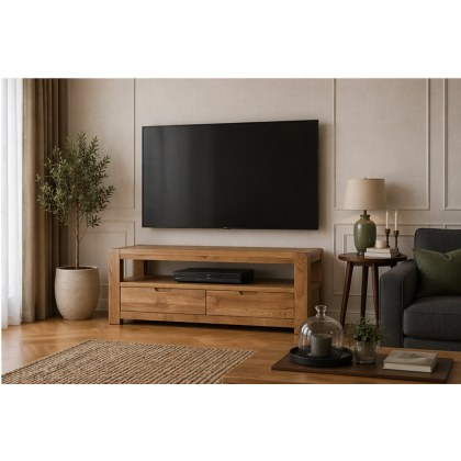 Bergen Oak 140cm Large TV Unit Bergen Oak 140cm Large TV Unit