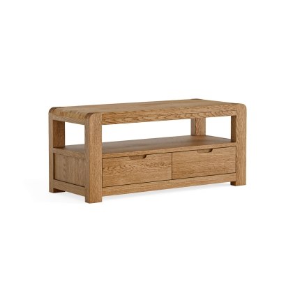 Bergen Solid Oak 110cm Small TV Unit Bergen Solid Oak 110cm Small TV Unit