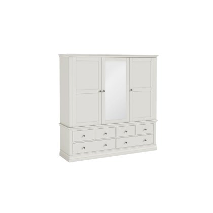 Bordeaux Painted Cotton Triple Wardrobe Bordeaux Painted Cotton Triple Wardrobe